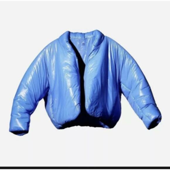 NWT YEEZY X GAP ROUND Cropped Jacket blue Puffer Kanye West (M) - Picture 6 of 11